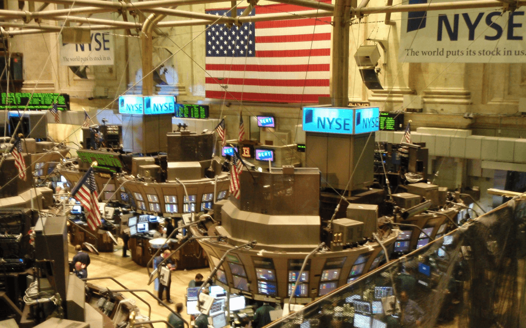 The floor of the new york stock exchange.